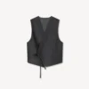 Gilet kimono in lana vergine e seta Gilet kimono in lana vergine e seta