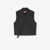 Gilet kimono in lana vergine e seta Gilet kimono in lana vergine e seta