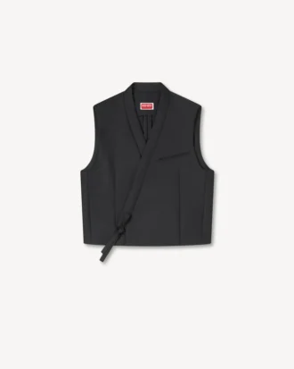Gilet kimono in lana vergine e seta Gilet kimono in lana vergine e seta
