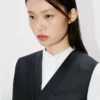 Gilet kimono in lana vergine e seta Gilet kimono in lana vergine e seta