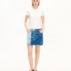 Gonna corta patchwork in denim giapponese Gonna corta patchwork in denim giapponese