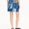 Gonna corta patchwork in denim giapponese Gonna corta patchwork in denim giapponese