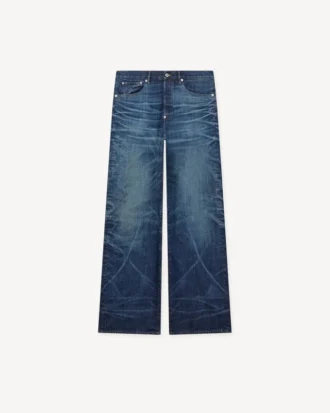Jeans a vita alta in denim giapponese