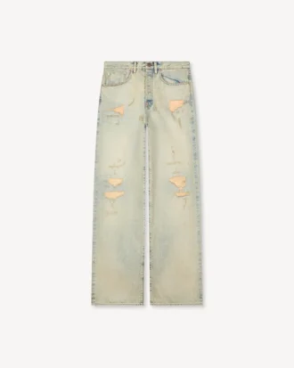 Jeans a vita alta in denim giapponese