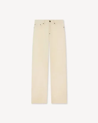 Jeans a vita bassa in denim giapponese