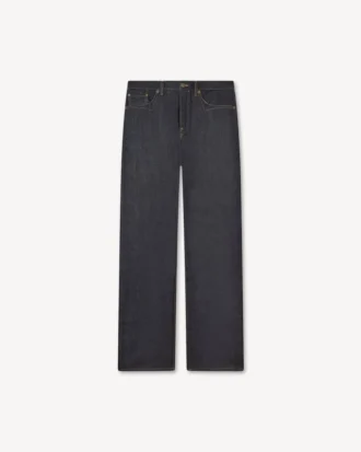 Jeans a vita bassa in denim giapponese