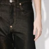 Jeans boyfriend a vita bassa in denim giapponese Lurex Jeans boyfriend a vita bassa in denim giapponese Lurex