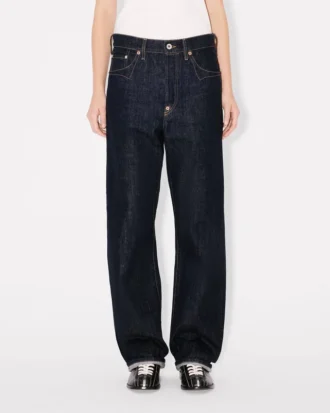 Jeans boyfriend “Kenzo Winter Holidays” in denim giapponese