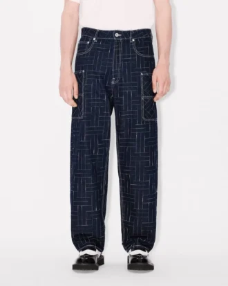 Jeans cargo “Kenzo Weave” con vestibilità Monkey Fit in denim giapponese