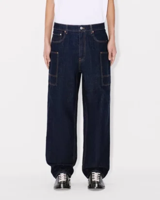 Jeans Cargo Monkey Fit “Kenzo Winter Holidays” in denim giapponese