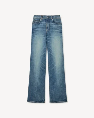 Jeans larghi Ayame in denim giapponese elasticizzato