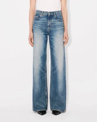 Jeans larghi Ayame in denim giapponese elasticizzato