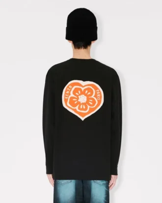 Maglietta a maniche lunghe ‘Kenzo Boke Heart’ in cotone