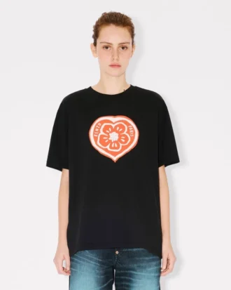 Maglietta ampia “Kenzo Boke Heart” in cotone