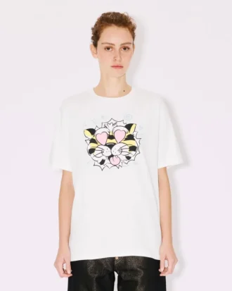 Maglietta ampia “Kenzo Wild Tiger” in cotone