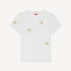 Maglietta in cotone con ricamo “Boke Flower” multicolore Maglietta in cotone con ricamo “Boke Flower” multicolore