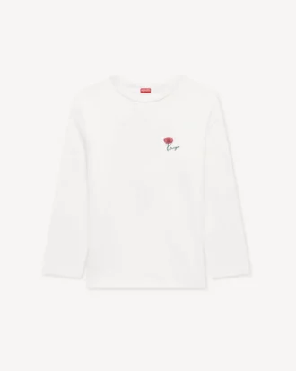 Maglietta relax a maniche lunghe “Kenzo Tulip” in cotone Maglietta relax a maniche lunghe “Kenzo Tulip” in cotone