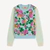 Maglione decorato “Kenzo Floral” in misto cotone e lana Maglione decorato “Kenzo Floral” in misto cotone e lana