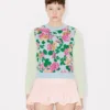 Maglione decorato “Kenzo Floral” in misto cotone e lana Maglione decorato “Kenzo Floral” in misto cotone e lana