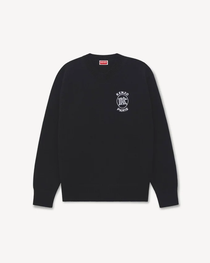 Maglione in cotone con ricamo “Kenzo Paris Emblem” Maglione in cotone con ricamo “Kenzo Paris Emblem”