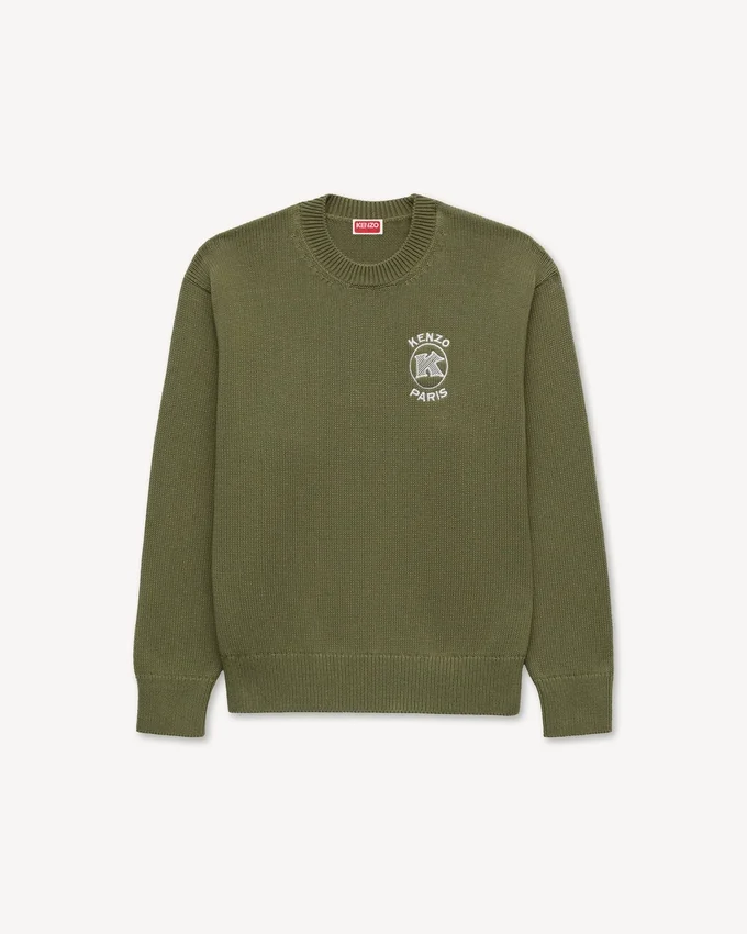 Maglione in cotone con ricamo “Kenzo Paris Emblem” Maglione in cotone con ricamo “Kenzo Paris Emblem”