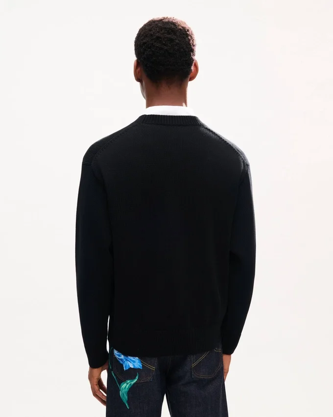Maglione in cotone con ricamo “Kenzo Paris Emblem” Maglione in cotone con ricamo “Kenzo Paris Emblem”