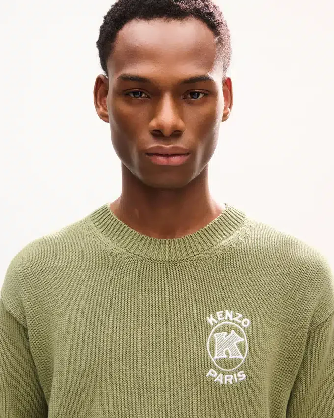 Maglione in cotone con ricamo “Kenzo Paris Emblem” Maglione in cotone con ricamo “Kenzo Paris Emblem”