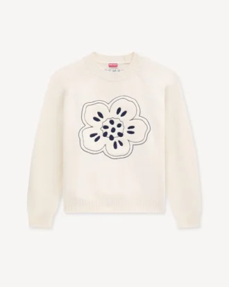 Maglione in lana con ricamo “Boke Flower”