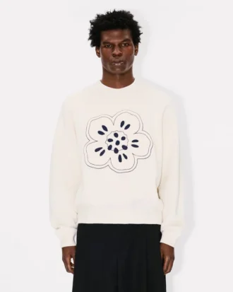 Maglione in lana con ricamo “Boke Flower”