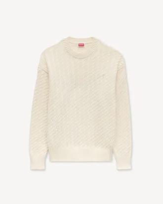 Maglione in maglia con ricamo “Kenzo Signature”
