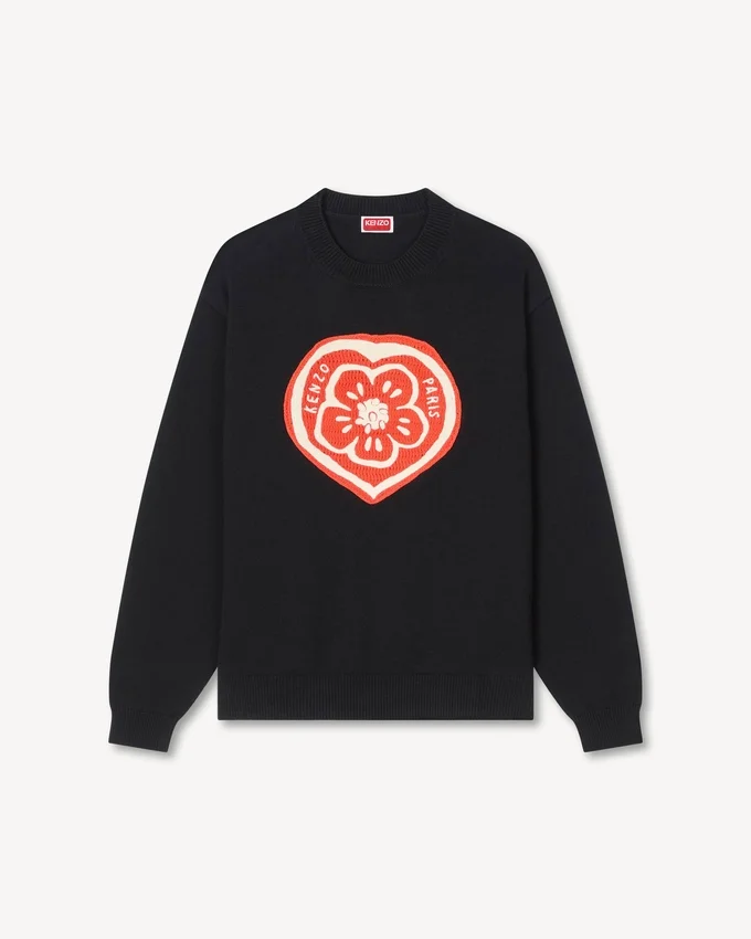 Maglione “Kenzo Boke Heart” in misto cotone e lana Maglione “Kenzo Boke Heart” in misto cotone e lana