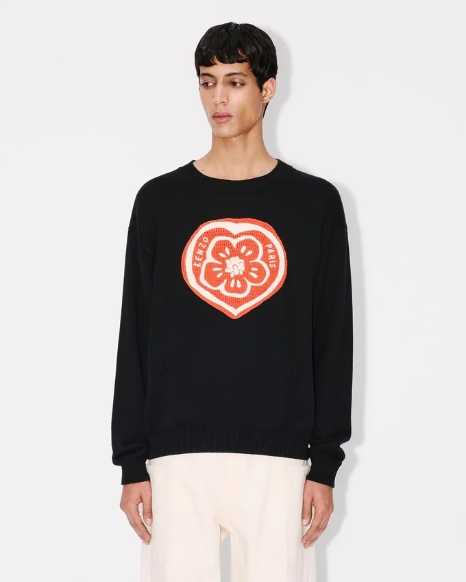 Maglione “Kenzo Boke Heart” in misto cotone e lana Maglione “Kenzo Boke Heart” in misto cotone e lana
