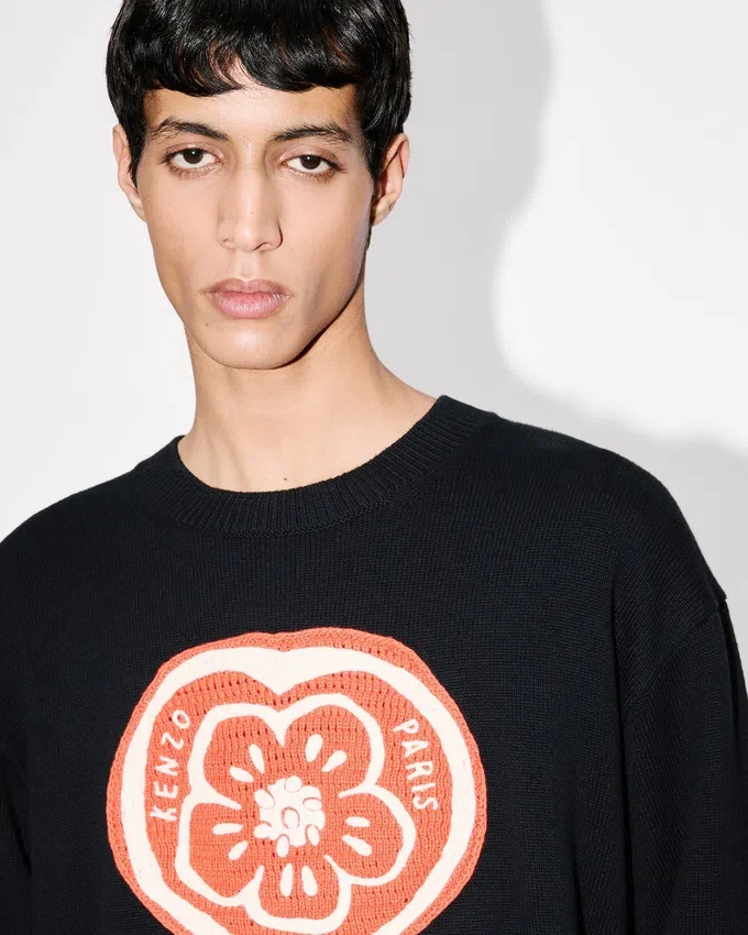 Maglione “Kenzo Boke Heart” in misto cotone e lana Maglione “Kenzo Boke Heart” in misto cotone e lana