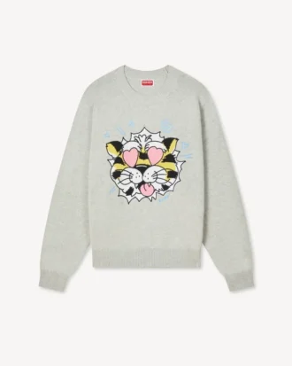 Maglione “Kenzo Wild Tiger” in misto cotone e lana Maglione “Kenzo Wild Tiger” in misto cotone e lana