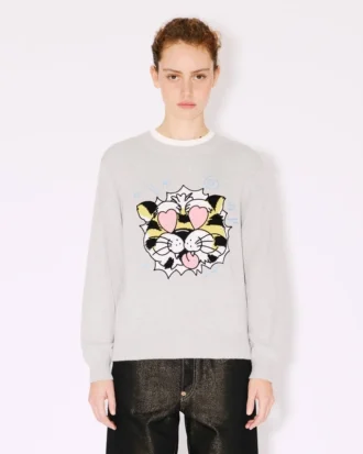 Maglione “Kenzo Wild Tiger” in misto cotone e lana Maglione “Kenzo Wild Tiger” in misto cotone e lana