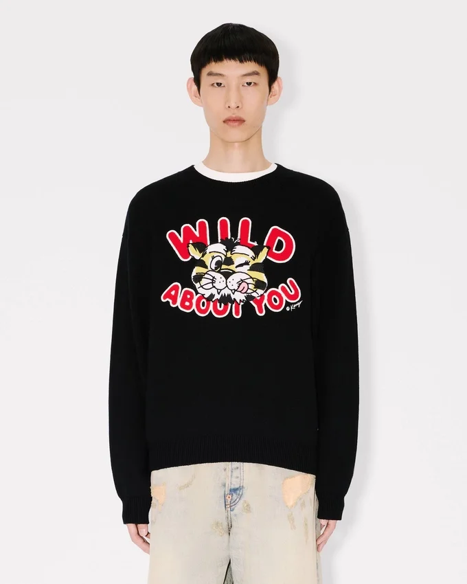 Maglione “Kenzo Wild Tiger” in misto lana e cotone Maglione “Kenzo Wild Tiger” in misto lana e cotone