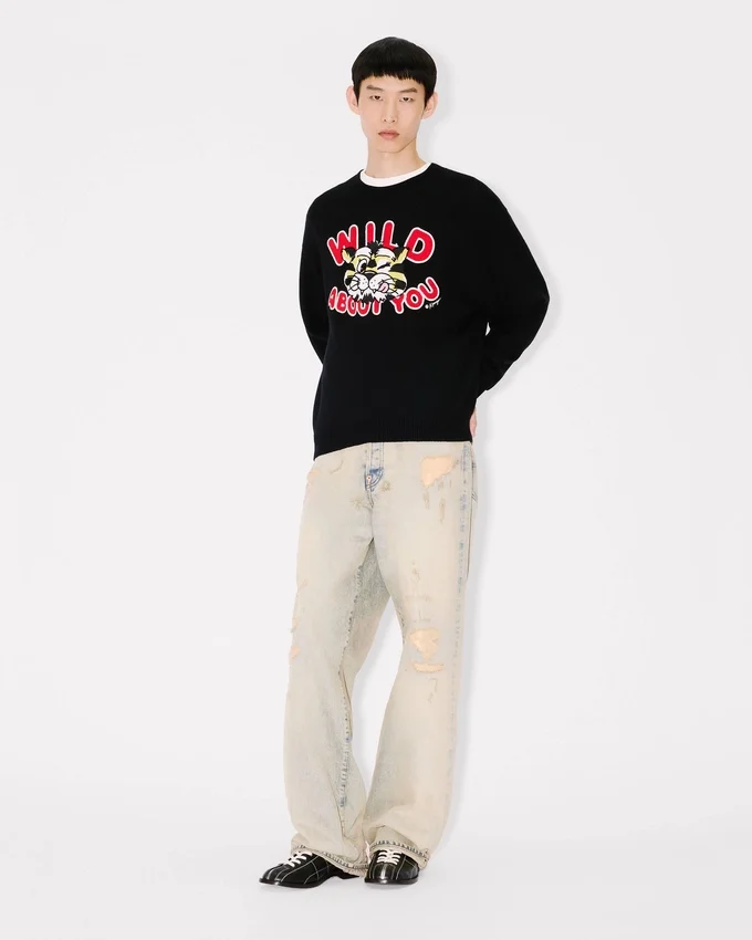 Maglione “Kenzo Wild Tiger” in misto lana e cotone Maglione “Kenzo Wild Tiger” in misto lana e cotone