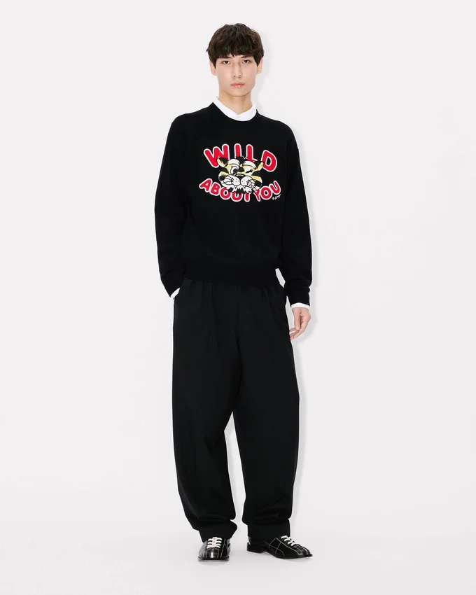 Maglione “Kenzo Wild Tiger” in misto lana e cotone Maglione “Kenzo Wild Tiger” in misto lana e cotone