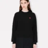 Maglione ricamato “Boke Flower” in lana merino