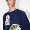 Maglione ricamato “Kenzo Badges” in misto cotone e lana Maglione ricamato “Kenzo Badges” in misto cotone e lana