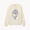 Maglione ricamato ‘Kenzo Tulip’ in lana e cotone