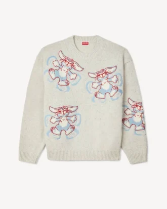 Maglione ricamato “Kenzo Winter Holidays” in lana