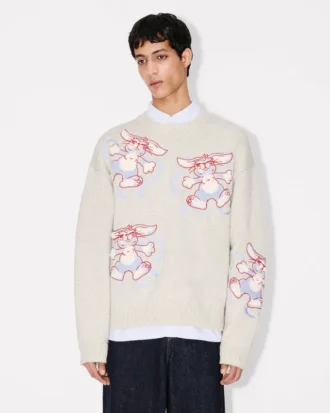 Maglione ricamato “Kenzo Winter Holidays” in lana