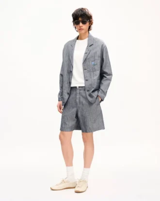 Pantaloncini dritti “Kenzo Tulip” in cotone e lino
