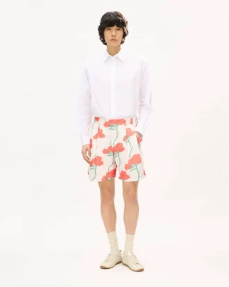 Pantaloncini sartoriali “Kenzo Archive Rose” in taffetà tecnico