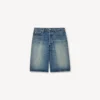 Pantaloni corti a gamba dritta in denim giapponese Pantaloni corti a gamba dritta in denim giapponese