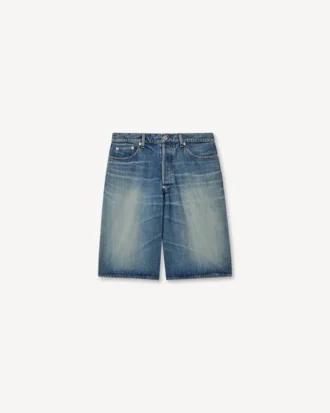 Pantaloni corti a gamba dritta in denim giapponese Pantaloni corti a gamba dritta in denim giapponese
