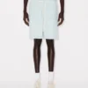 Pantaloni corti dritti in chambray stone bleach Pantaloni corti dritti in chambray stone bleach