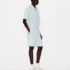 Pantaloni corti dritti in chambray stone bleach Pantaloni corti dritti in chambray stone bleach