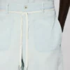 Pantaloni corti dritti in chambray stone bleach Pantaloni corti dritti in chambray stone bleach